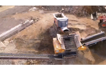 这台破碎机将建筑垃圾变废为宝每小时最快处理200吨(图1)