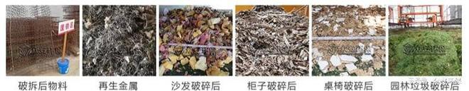 大件垃圾(沙发、柜子等)进入废旧家具破碎机破碎轻而易举(图3)