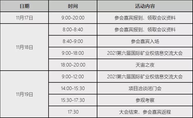 会议通知2021第六届国际矿业权信息交流大会即将召开！(图1)