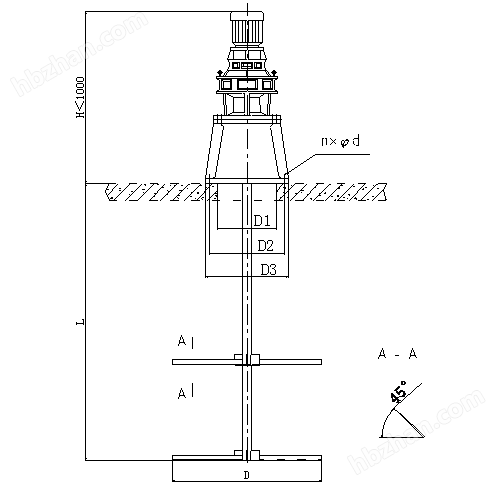 中间水池JBJ-800折桨搅拌机技术规范(图3)