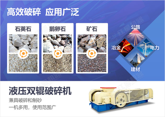 液压双辊破碎机规格型号有几种?电机功率多少(图2)