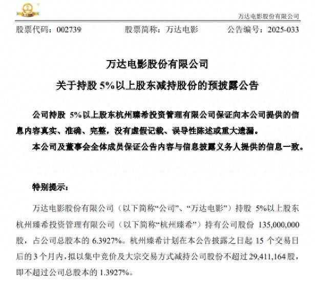 万达电影股东拟减持去年亏损94亿元股价下跌(图1)