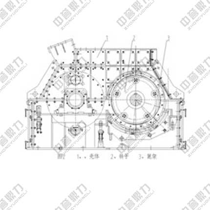 环锤式破碎机结构原理图及优势(图1)